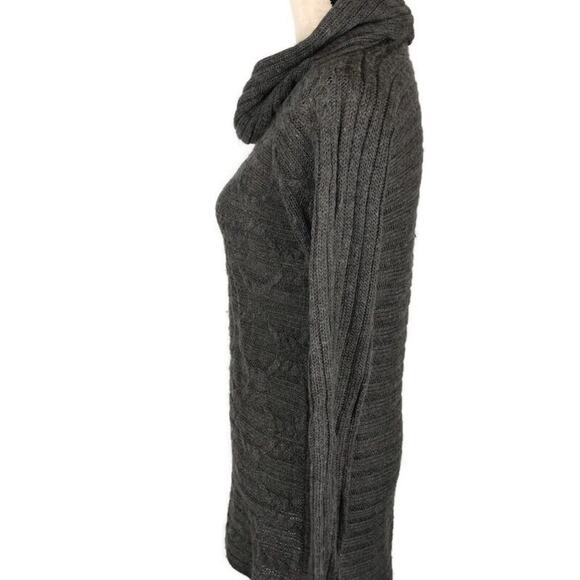 Design History Sweater Dress Gray Long Sleeve Cowl Neck Ribbed Women's Sz Small - Picture 5 of 8